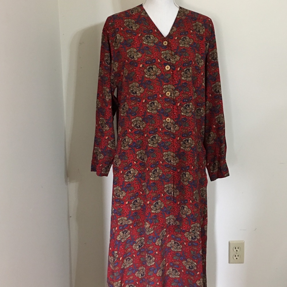 VTG 3pc red floral LizWear mixed sz outfit